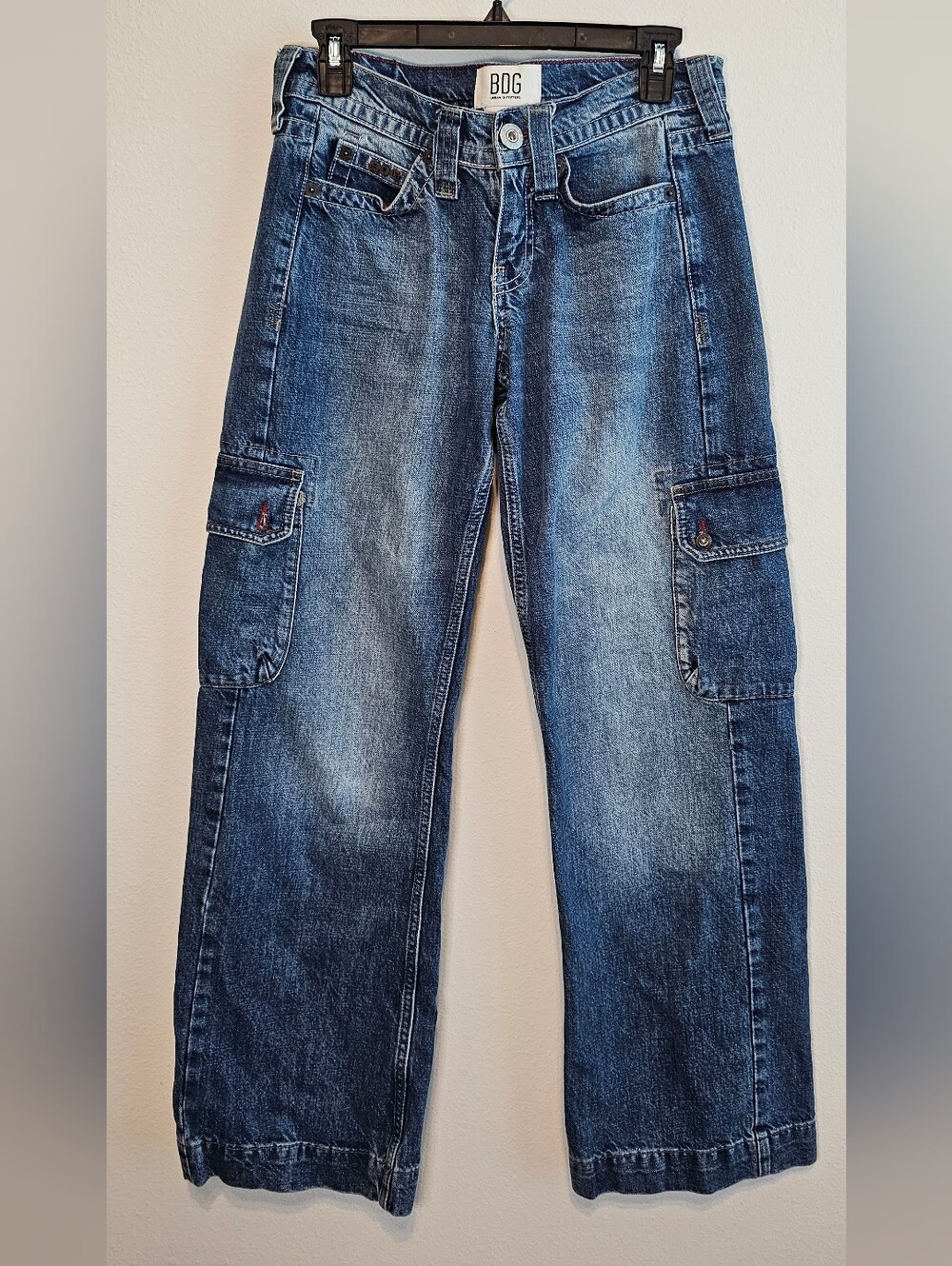 BDG Urban Outfitters Kayla Lowrider Cargo Jeans 24W x 32L Y2K Style Wide Baggy